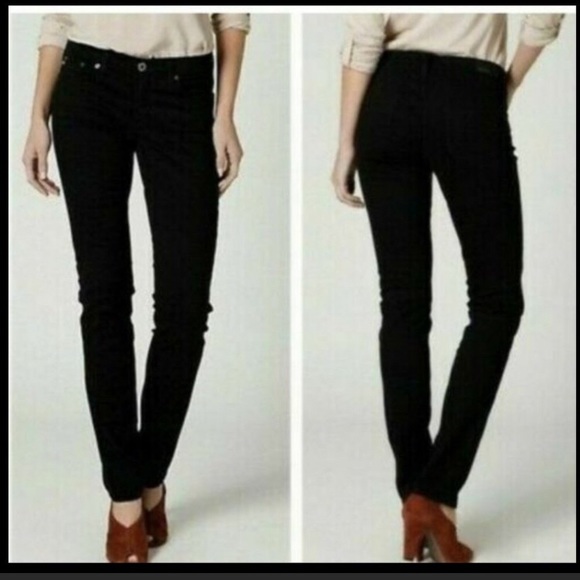 Ag Adriano Goldschmied Denim - AG The Stevie Slim Straight Leg Jean Black Size 27